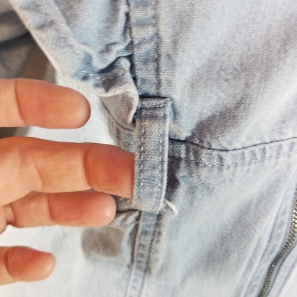 Free People Imogene Frilll Chambray denim mini dress - Picture 12 of 16